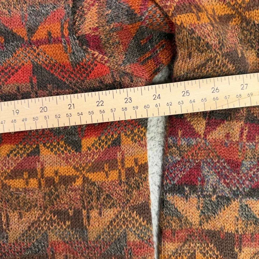 Intiwara Vintage Alpaca Sweater Mens Large L Geometric Aztec Tribal Earth Tones